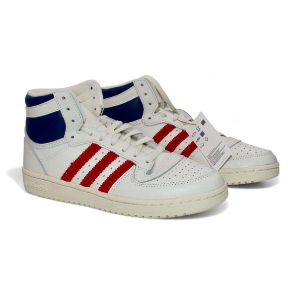 Women's Adidas Originals Top Ten RB High Top Leather Shoes Cream White HQ1480 - Picture 1 of 14